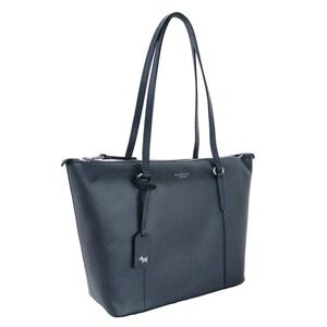 RADLEY LONDON NAVY TOTE BAG ANGEL STREET ZIP TOP HANDBAG